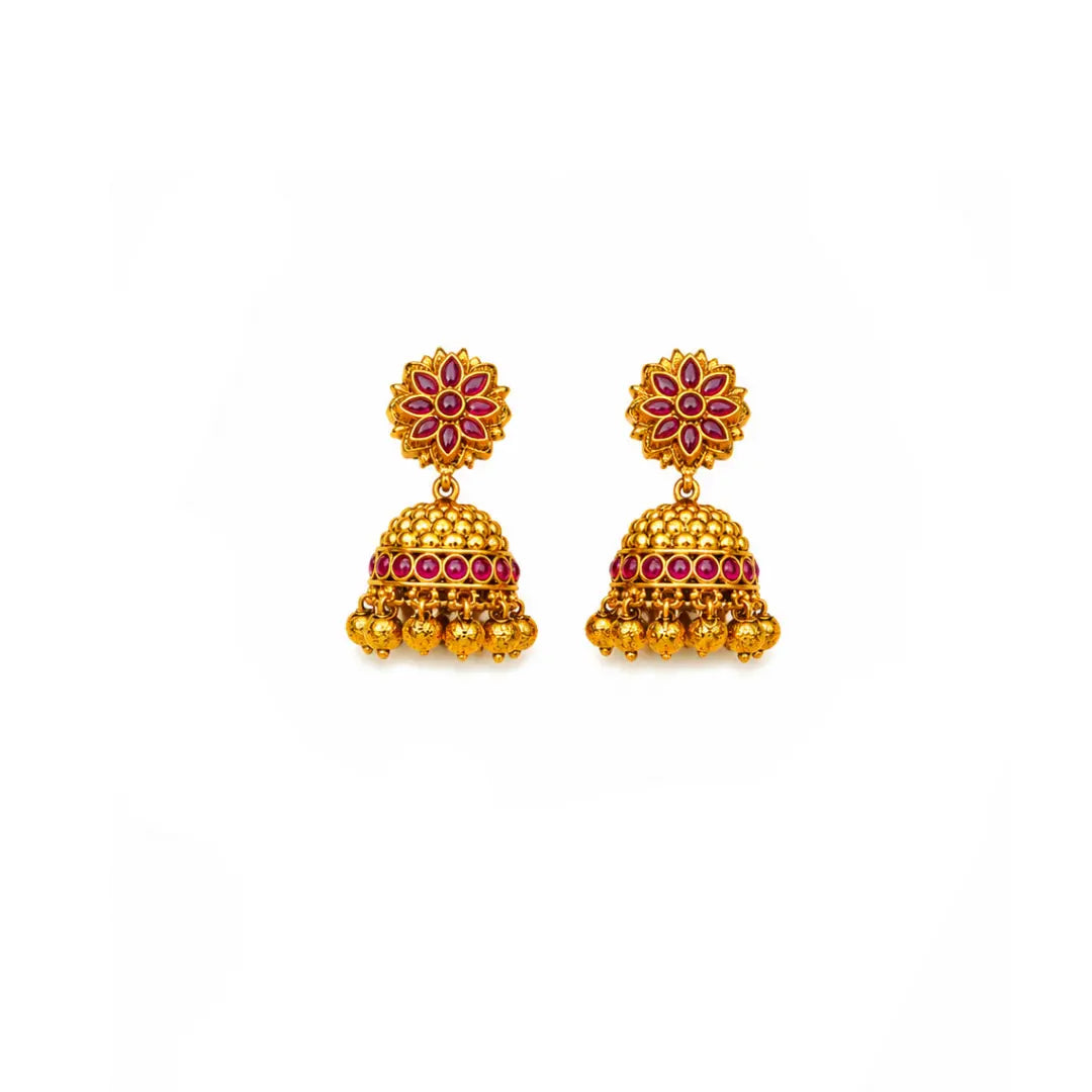 Divyaratnam Lakshmi Temple Necklace Set K-1063