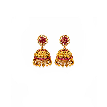 Ruby Peacock Short Necklace Set K-1048