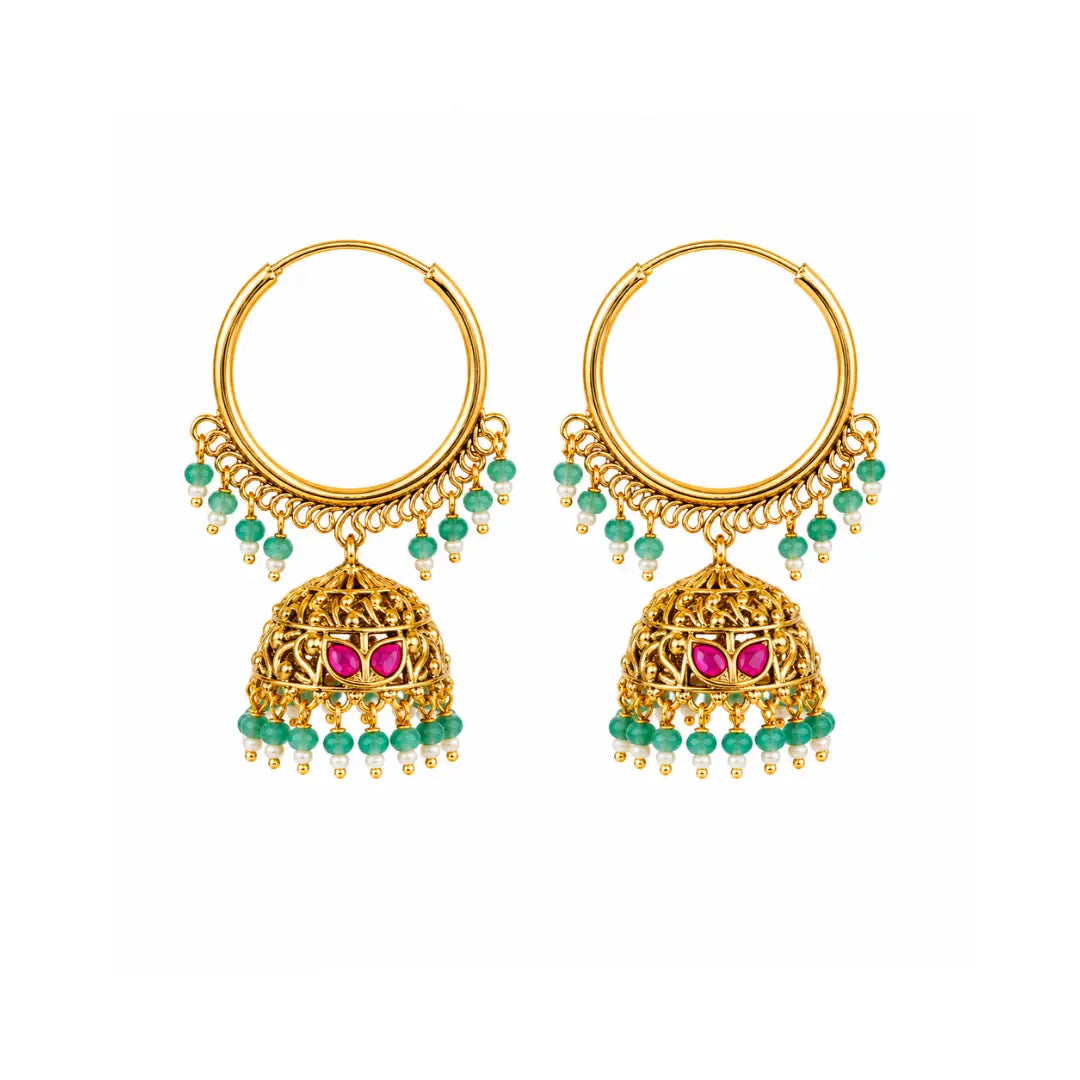 Antique Gold-Plated Round Bali T-28