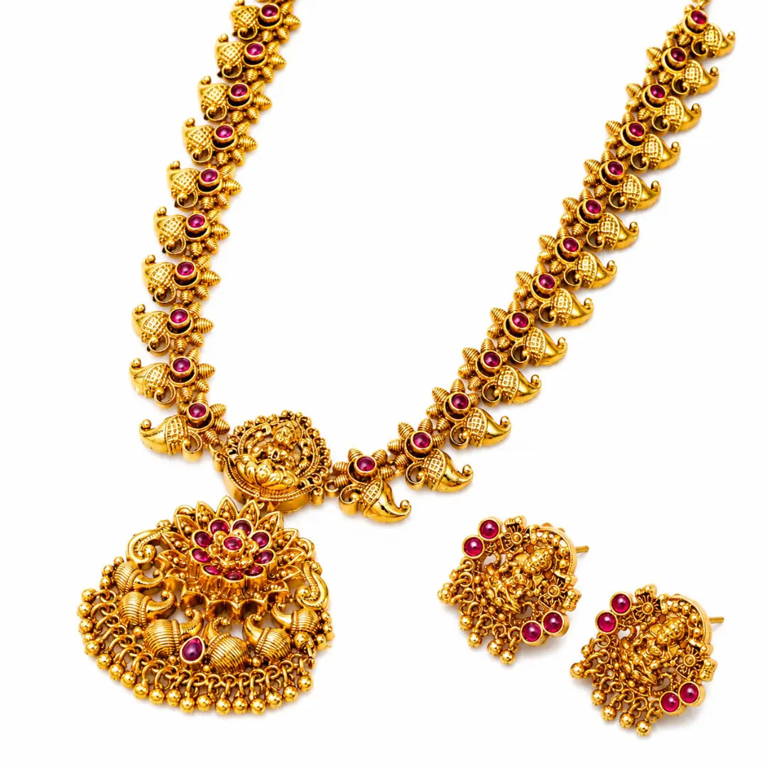 Laxmi Blessings Necklace Set Design T-43