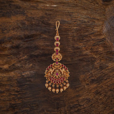 Handcrafted Antique Finish Temple Maang Tikka T-12