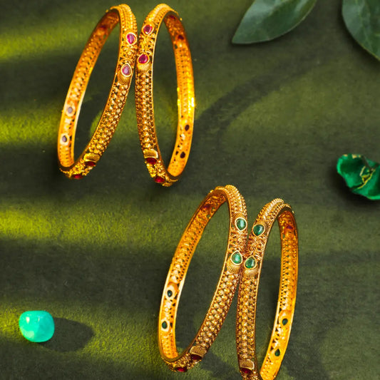 Gold-Plated Classic Bangle V-869
