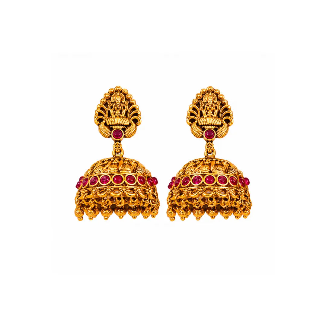 Modern Minimal Gold Pendant Set – Everyday Ethnic Elegance