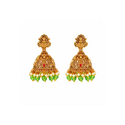 Nithya Mangala Haram Long Necklace Set | Gold-Plated Temple Jewellery