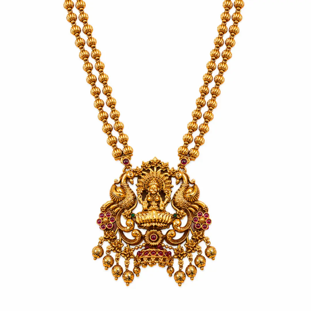 Modern Minimal Gold Pendant Set – Everyday Ethnic Elegance