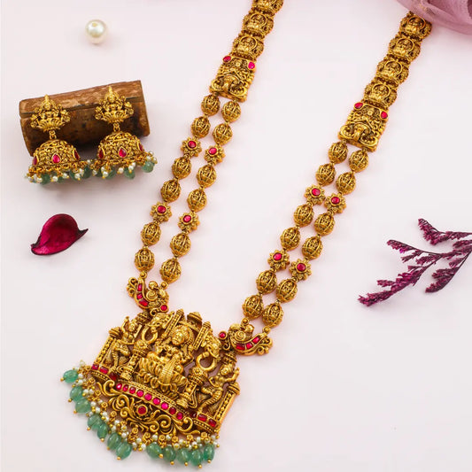 Tirumala Haram | Gold-Plated Tirupati Temple Necklace Set