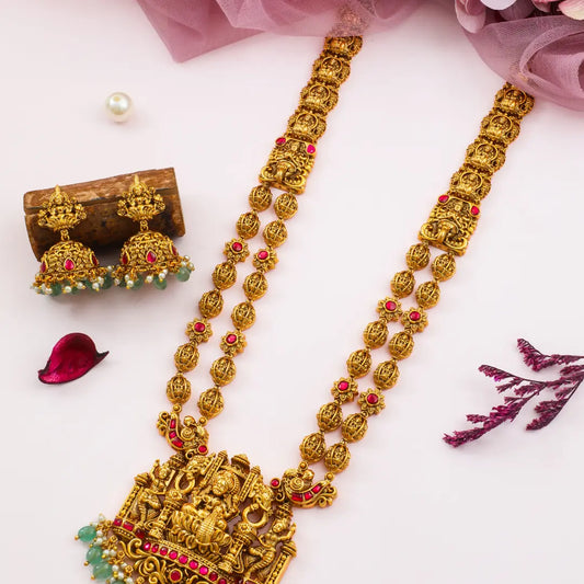 Tirumala Haram | Gold-Plated Tirupati Temple Necklace Set
