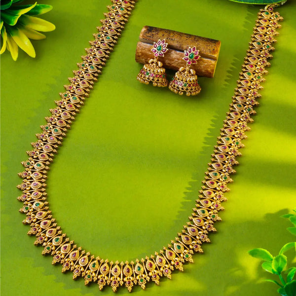 Antique Gold-Plated Long Necklace Set K-1391
