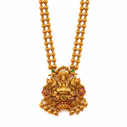 Modern Minimal Gold Pendant Set – Everyday Ethnic Elegance