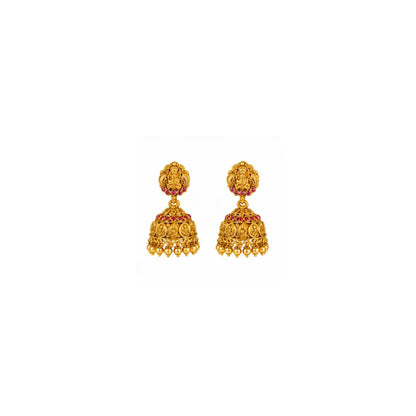 Antique Kodi Swarna Mala Haar Combo Necklace Set | Gold-Plated Temple K-1893N