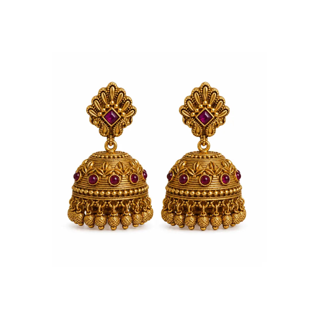 Royal Bloom Leaf Jhumka R-1157