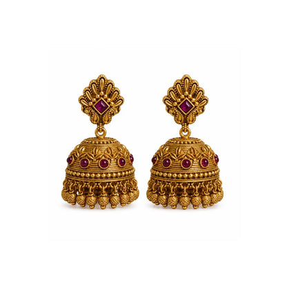 Royal Bloom Leaf Jhumka R-1157