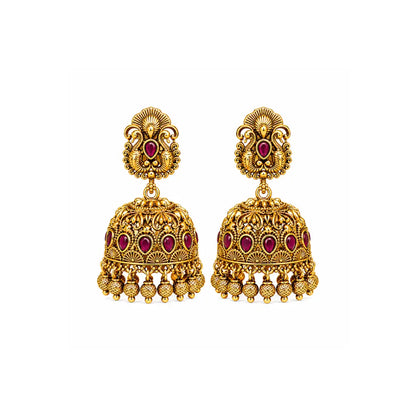 Majestic Peacock Glow Jhumka R-1163