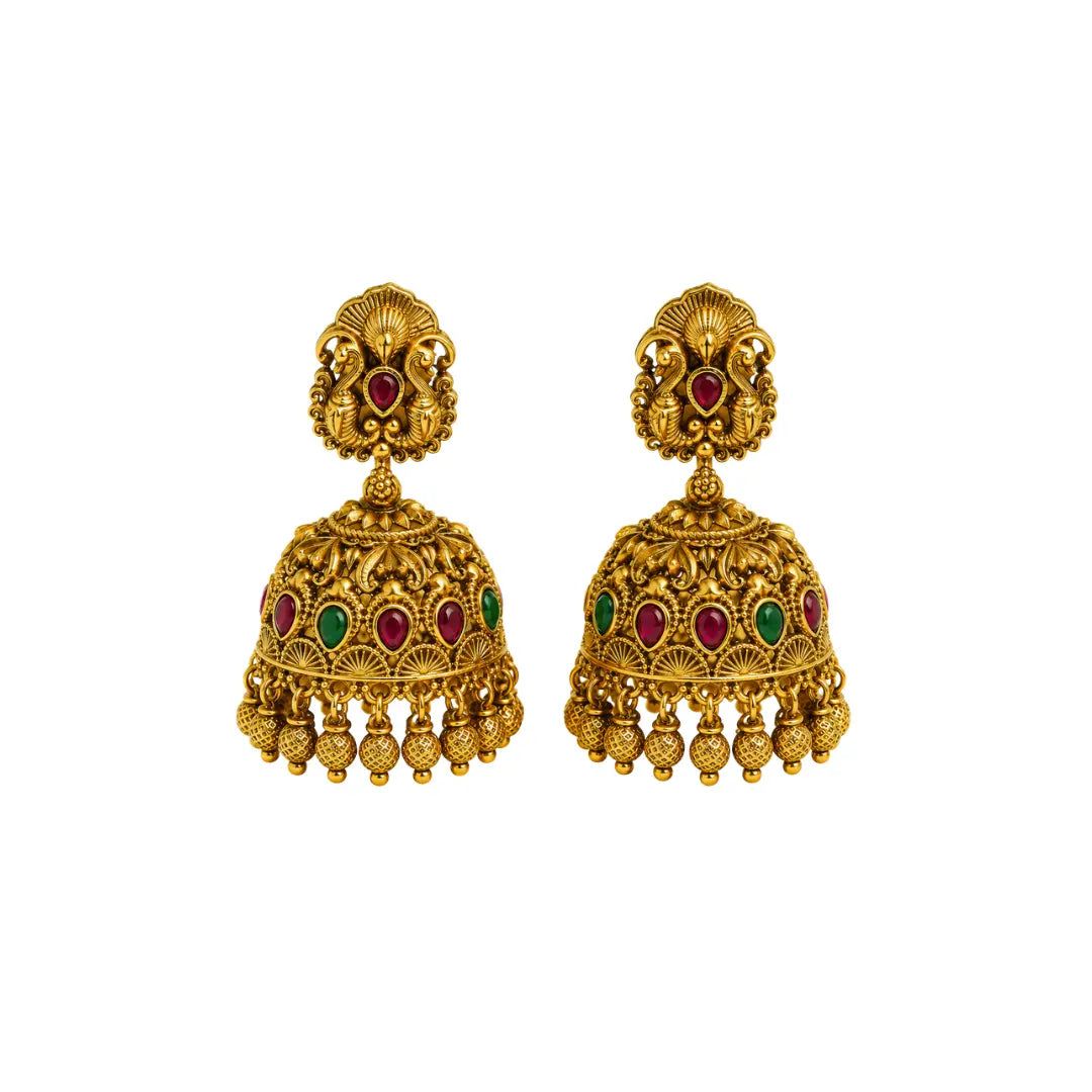 Majestic Peacock Glow Jhumka R-1163