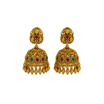 Majestic Peacock Glow Jhumka R-1163