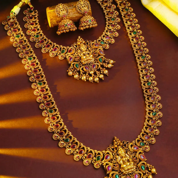 Lakshmi Temple Jewellery Combo Set K-1384