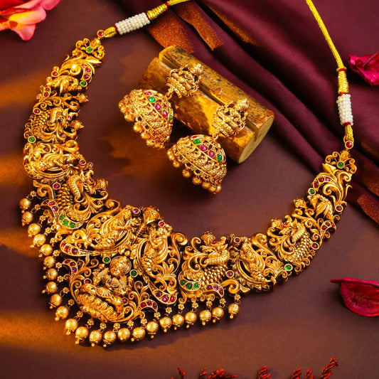 Antique Traditional Laxmi Short Necklace Set