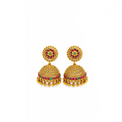 Antique Gold-Plated Laxmi Pendant Set V-641
