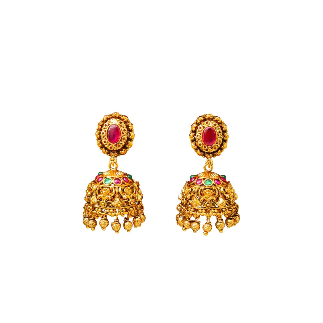 Small Gold-Plated Jhumka T-17