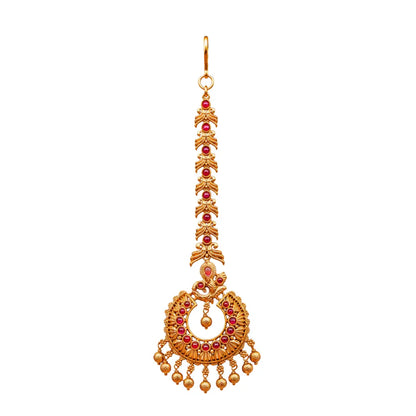 Antique Gold-Plated Maang Tikka N-704