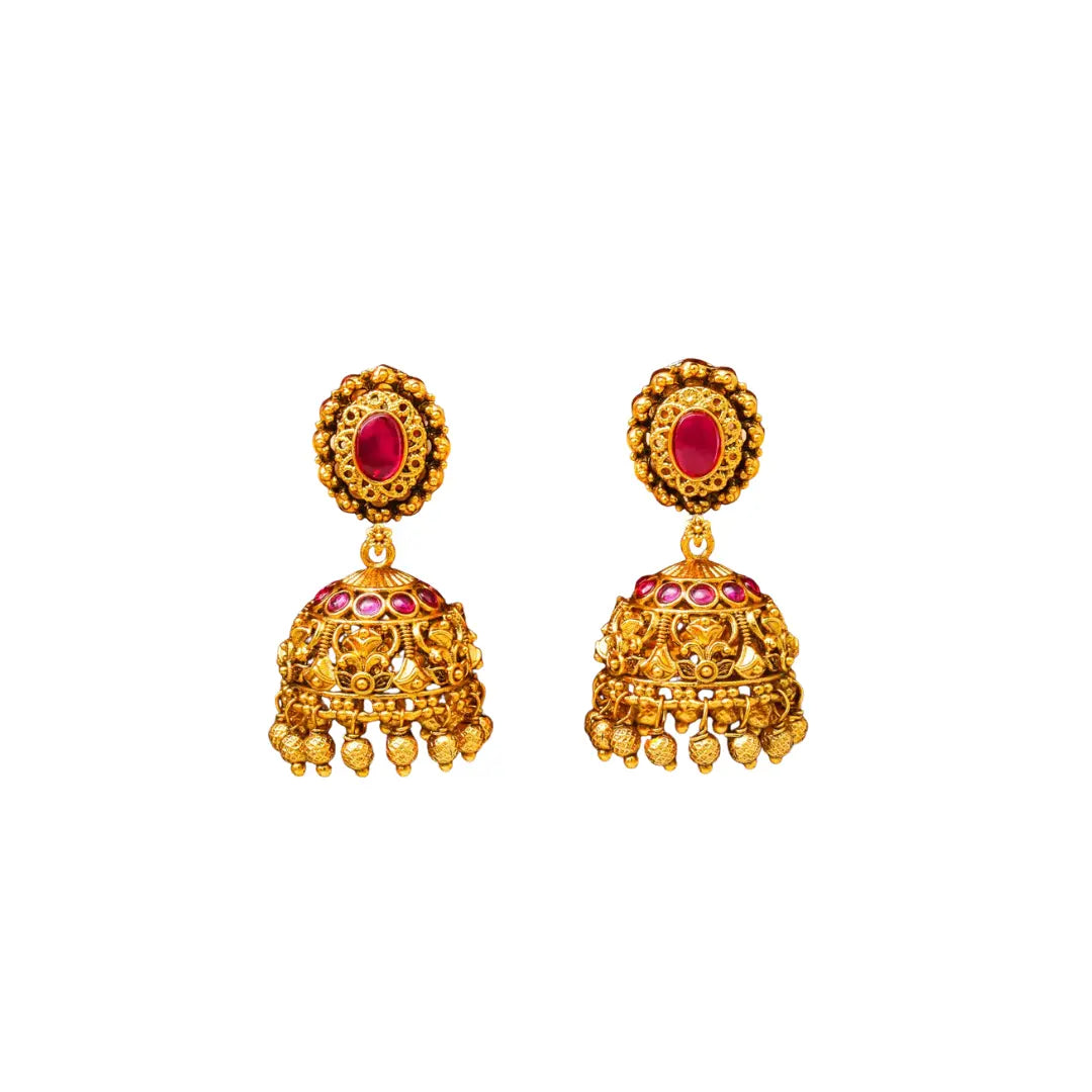 Small Gold-Plated Jhumka T-17