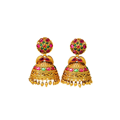 Traditional Gold-Plated Jhumka  R-1105