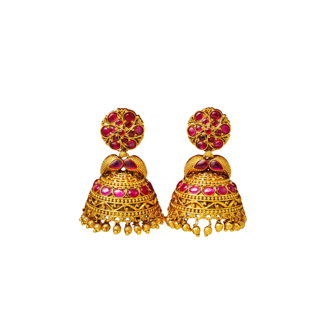 Traditional Gold-Plated Jhumka  R-1105