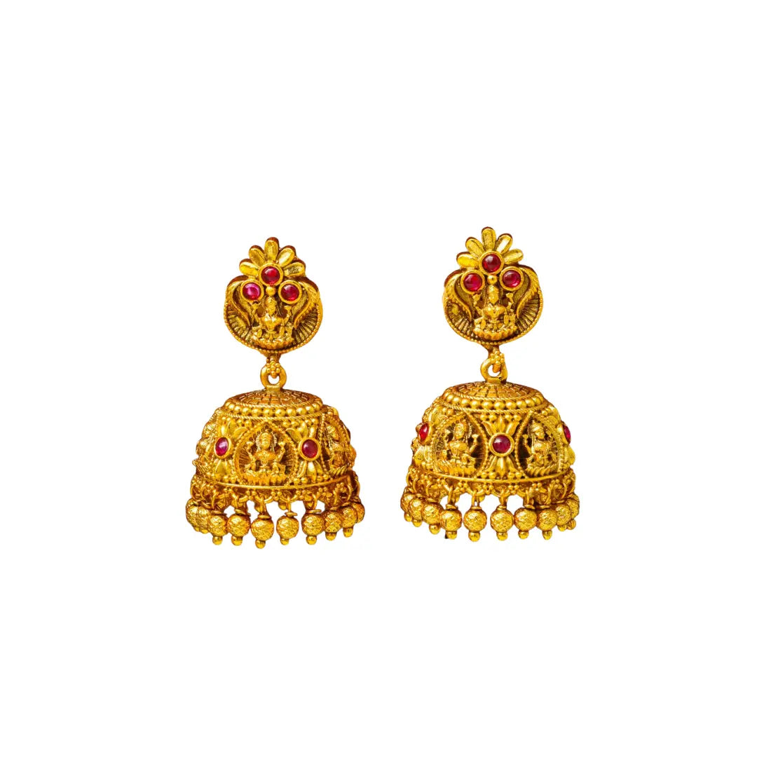 Divine Laxmi  Gold-Plated Jhumka  R-1123