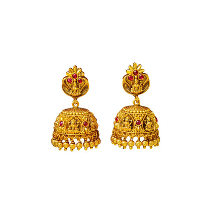 Divine Laxmi  Gold-Plated Jhumka  R-1123
