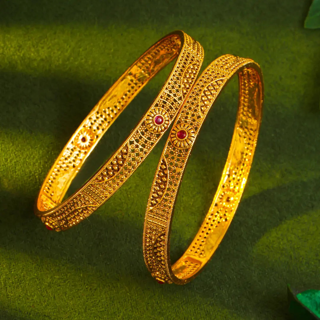 Carved Antique Temple Bangle V-1828