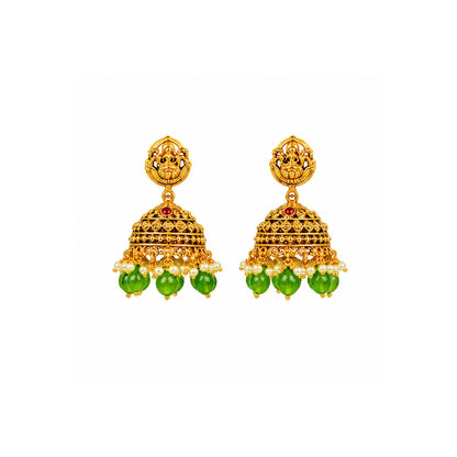 Abhaya Kalasha Haram Long Necklace Set | Gold-Plated Temple Jewellery