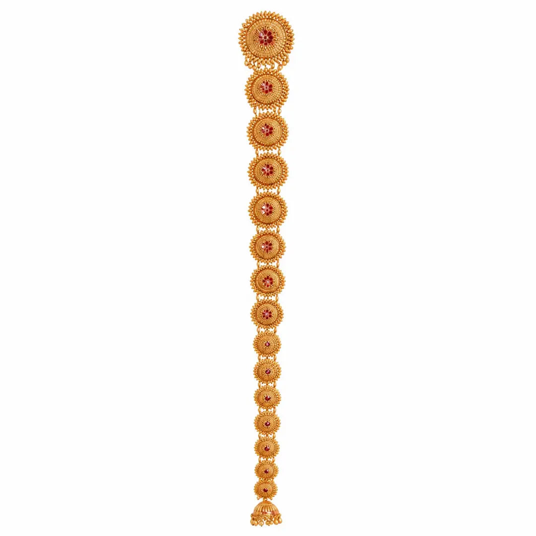 Antique Gold Finish Temple Inspired Hair Choti V-2090