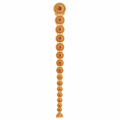 Antique Gold Finish Temple Inspired Hair Choti V-2090