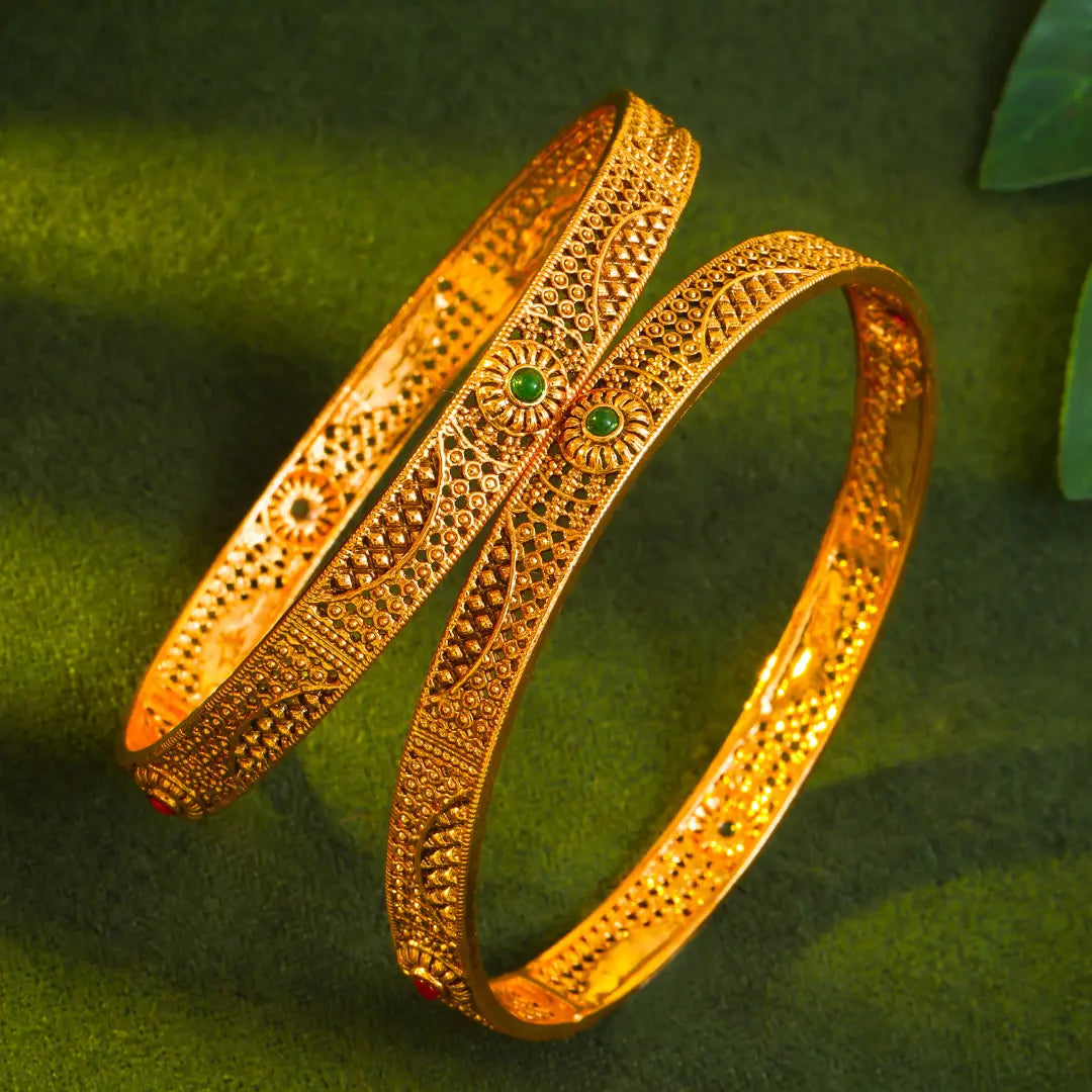 Carved Antique Temple Bangle V-1828