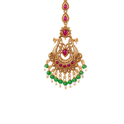 Antique Finish Maang Tikka for Wedding T-8
