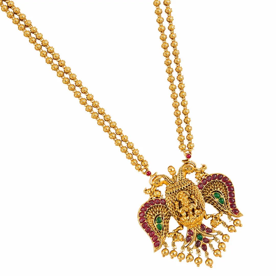 Antique Gandaberunda Pendant Set  T-44