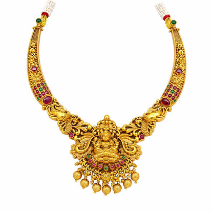 Lakshmi-Peacock Necklace Set K-1039