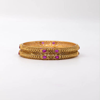 Gold-Plated Classic Bangle V-869