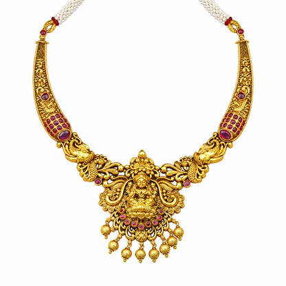 Lakshmi-Peacock Necklace Set K-1039