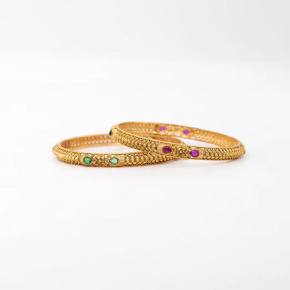 Gold-Plated Classic Bangle V-869