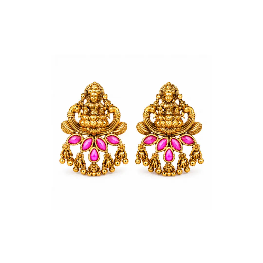 Temple-Inspired Antique Gold Plated Bali V-1652