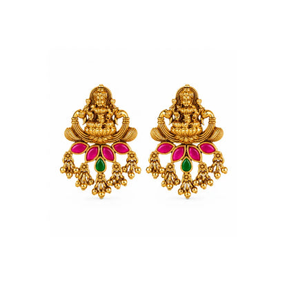 Temple-Inspired Antique Gold Plated Bali V-1652