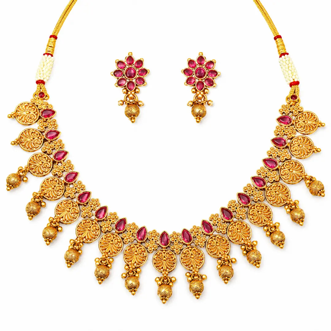 Kanchana Crown Necklace Set T-35