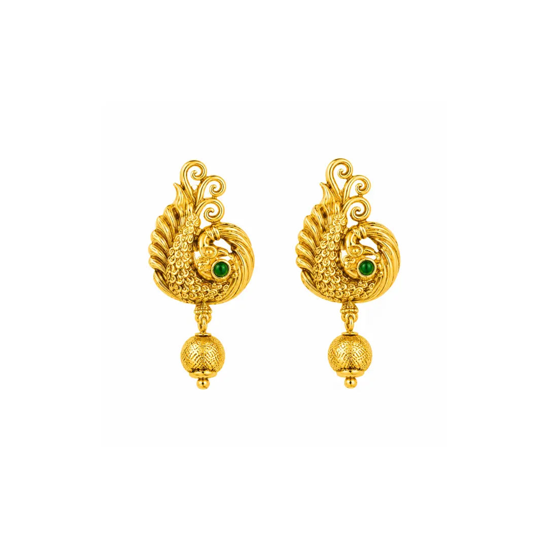 Antique Peacock Grace Drop Bali V-1493
