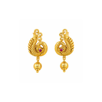 Antique Peacock Grace Drop Bali V-1493