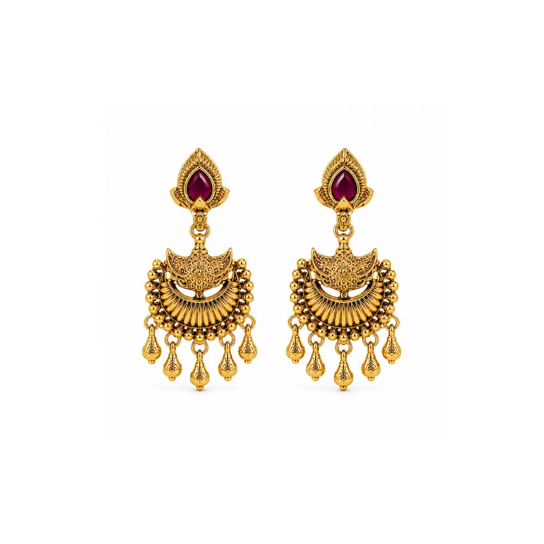Small Antique  Gold-Plated Bali R-2169