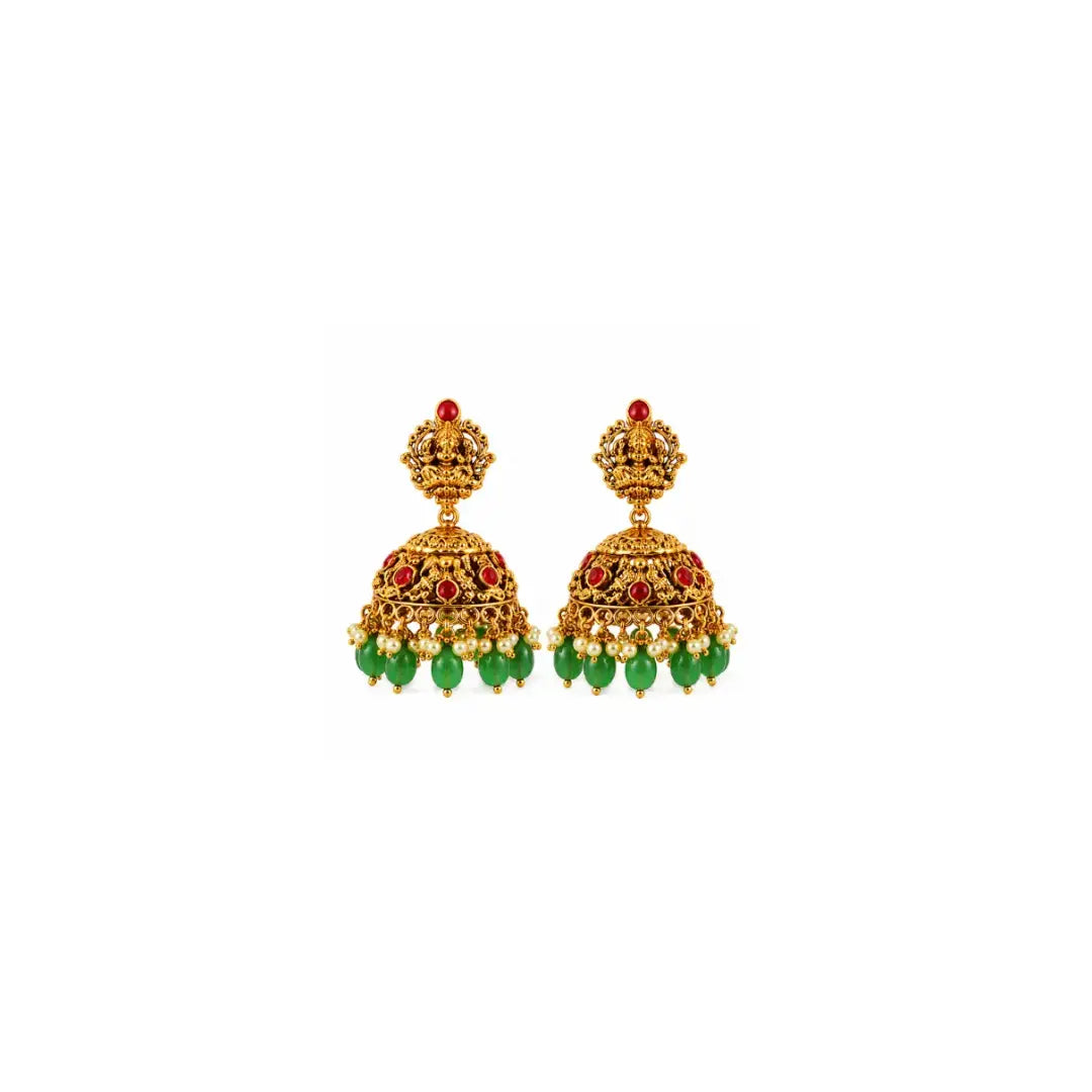Swarna Pachi Manga Kanti Combo Necklace Set | Gold-Plated Temple