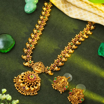 Laxmi Blessings Necklace Set Design T-43