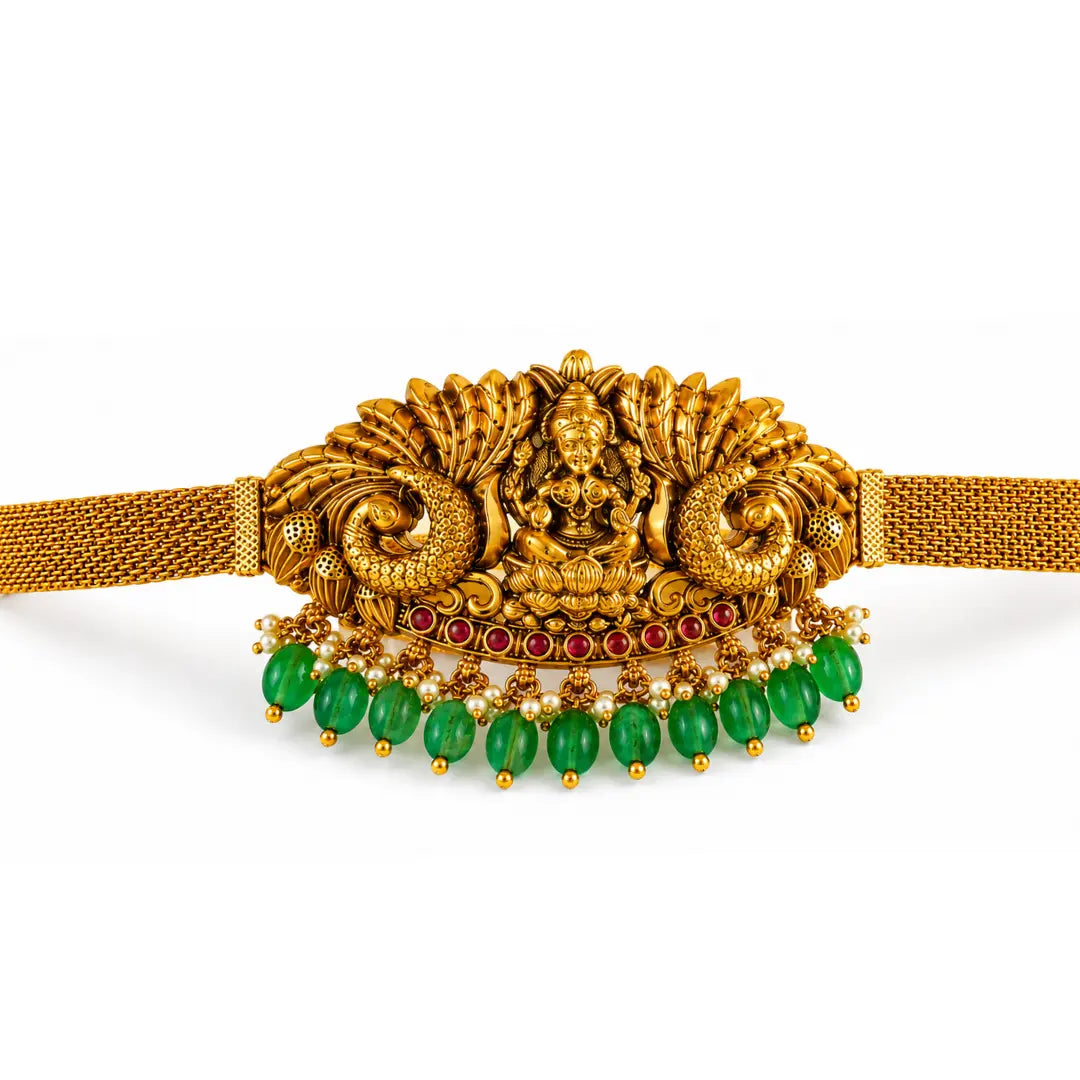 Traditional Temple Jewellery Baju Band for Brides | Gold Look Armlet V-1692