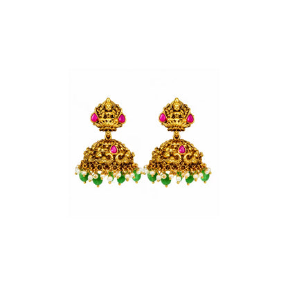 Laxmi Design Temple Jewellery Pendant Set | Traditional Gold Look J-1369